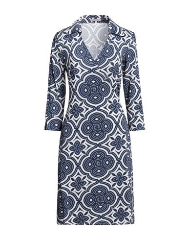 Camicettasnob Woman Mini Dress Midnight Blue Size 12 Viscose, Elastane