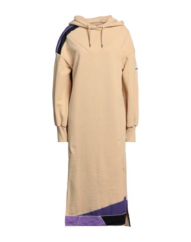 Diadora Woman Midi Dress Sand Size S Cotton In Neutral