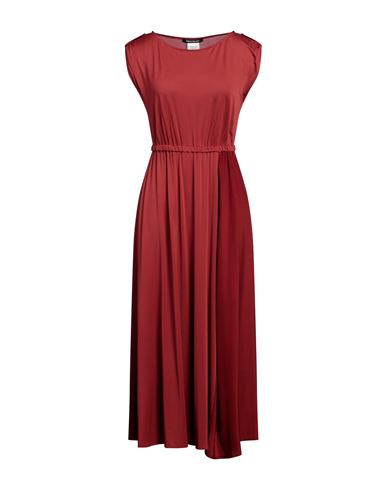 Pennyblack Woman Midi Dress Brick Red Size 12 Viscose, Elastane, Acetate, Silk