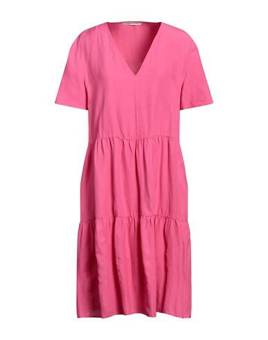 Pennyblack Woman Midi Dress Fuchsia Size 12 Viscose, Linen, Cotton In Pink