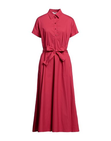 Gran Sasso Woman Midi Dress Magenta Size 12 Cotton, Polyamide, Elastane