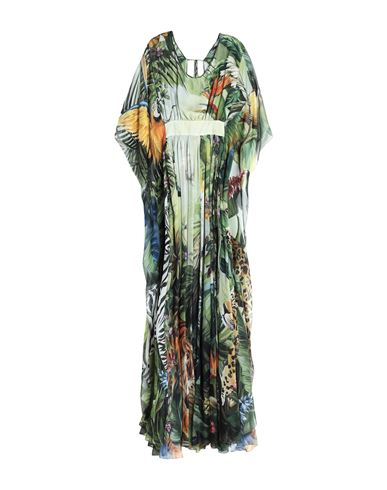 Dolce & Gabbana Woman Maxi Dress Green Size 12 Silk