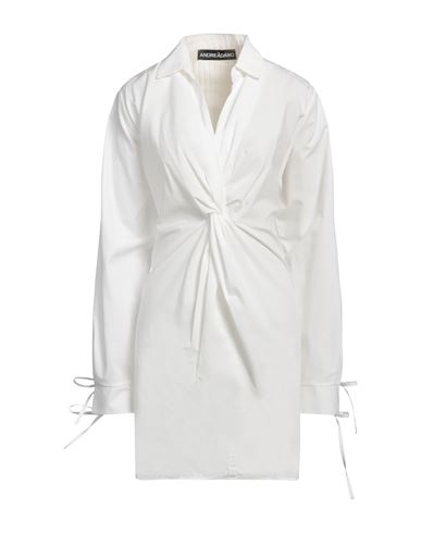 Andreädamo Andreādamo Woman Mini Dress Off White Size S Cotton, Viscose, Polyester, Polyamide, Elastane