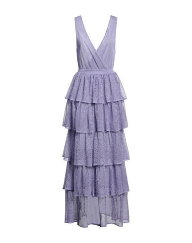 Nenette Woman Maxi Dress Lilac Size M Viscose, Polyester In Purple