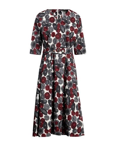's Max Mara Woman Midi Dress Burgundy Size 12 Cotton, Elastane In Red