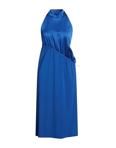 Shop Boutique Moschino Woman Midi Dress Blue Size 8 Acetate, Viscose, Elastane