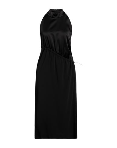 Boutique Moschino Woman Midi Dress Black Size 8 Acetate, Viscose, Elastane