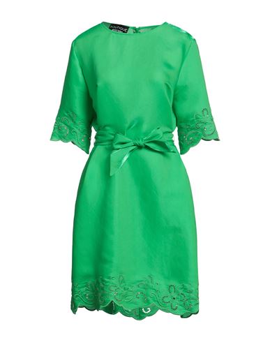 Boutique Moschino Woman Mini Dress Green Size 12 Viscose, Polyester, Cotton