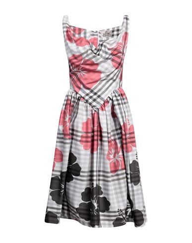 Vivienne Westwood Woman Midi Dress Light Grey Size 8 Cotton, Polyester