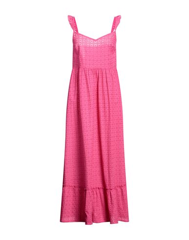 Shop Verdissima Woman Maxi Dress Fuchsia Size L Cotton In Pink