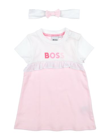 Hugo Boss Boss Newborn Girl Baby Dress Pink Size 3 Cotton In Multi