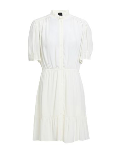 Pinko Woman Mini Dress Ivory Size 8 Viscose In White