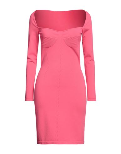 Dsquared2 Woman Mini Dress Fuchsia Size L Viscose, Polyester In Pink