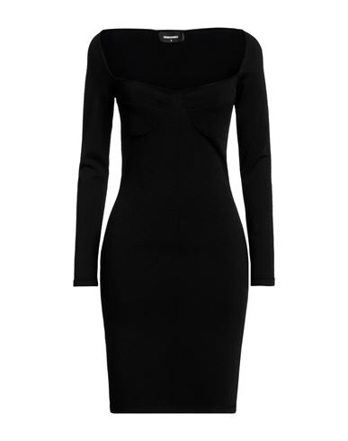 Dsquared2 Woman Mini Dress Black Size M Viscose, Polyester