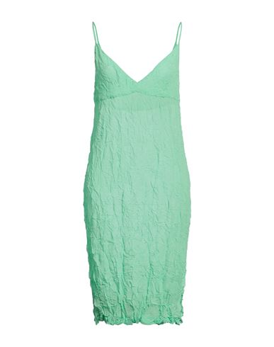 Dries Van Noten Woman Midi Dress Green Size S Polyester