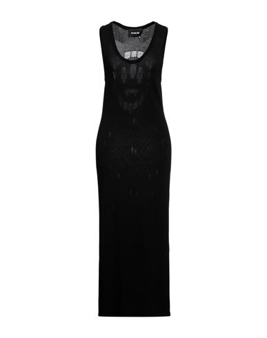 Barrow Woman Maxi Dress Black Size L Viscose, Polyester