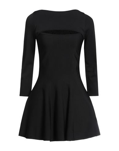 Dsquared2 Woman Mini Dress Black Size L Viscose, Polyester