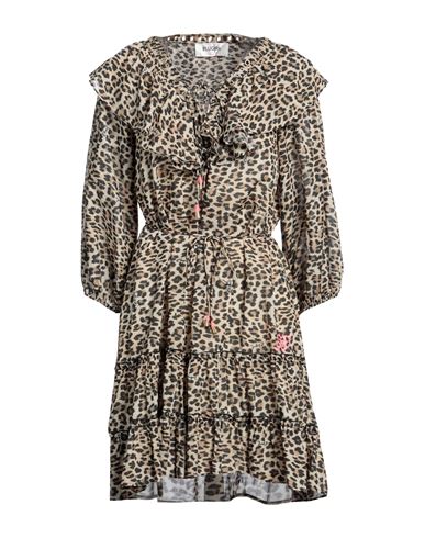 Blugirl Blumarine Woman Mini Dress Beige Size 2 Viscose, Cotton