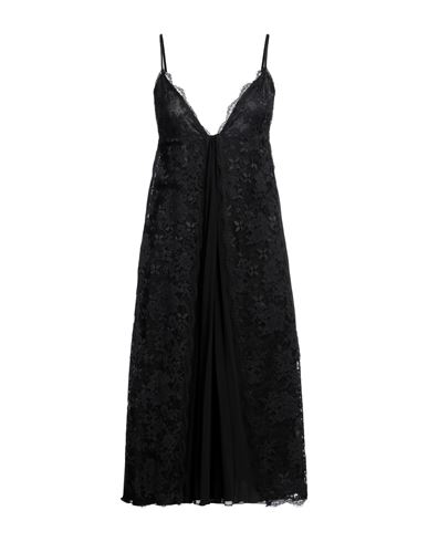 Ermanno Firenze Woman Midi Dress Black Size 2 Polyester, Cotton, Polyamide