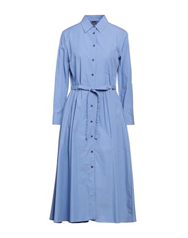 Aspesi Woman Midi Dress Blue Size 8 Cotton