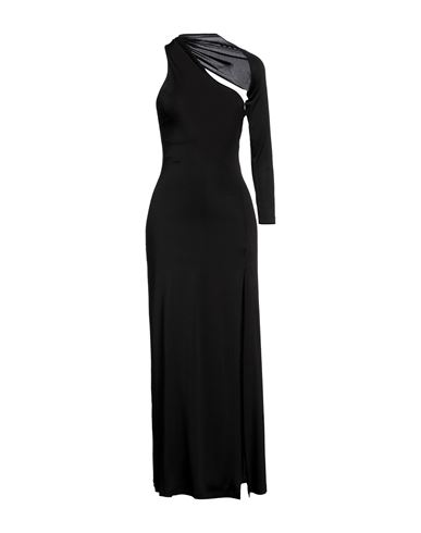 Shop Versace Jeans Couture Woman Maxi Dress Black Size 6 Acetate, Elastane
