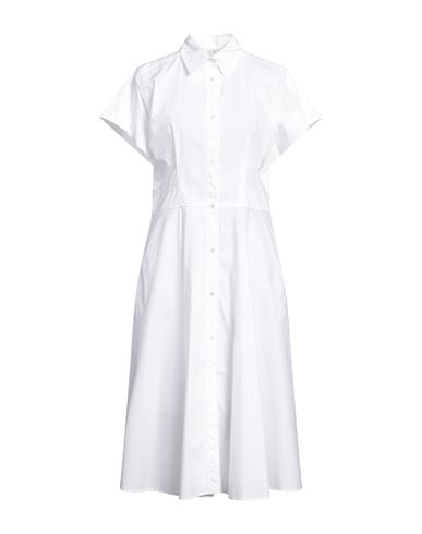 19.70 Nineteen Seventy Woman Midi Dress White Size 8 Cotton