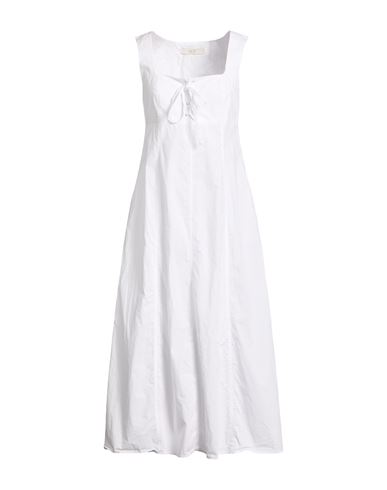 19.70 Nineteen Seventy Woman Midi Dress White Size 10 Cotton