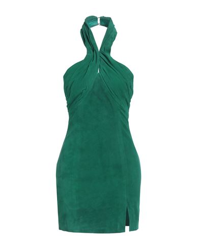 Giuseppe Di Morabito Woman Mini Dress Emerald Green Size 6 Lambskin In Green