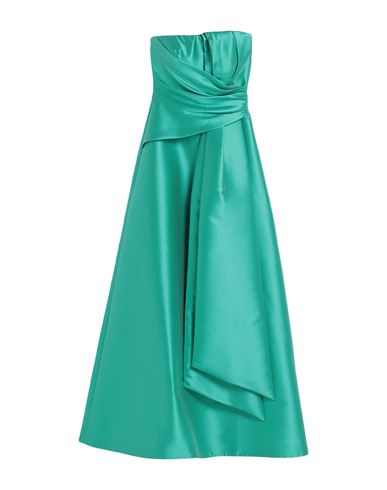 Shop Alberta Ferretti Woman Maxi Dress Emerald Green Size 6 Polyester, Silk