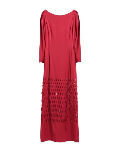 Shop Alberta Ferretti Woman Maxi Dress Red Size 10 Polyester