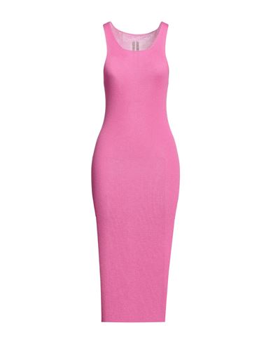 Rick Owens Woman Midi Dress Fuchsia Size L Cashmere In Pink
