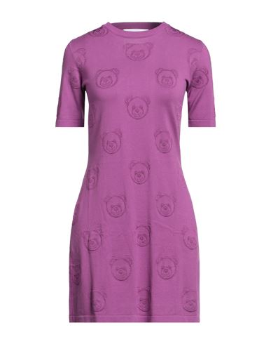 Moschino Woman Mini Dress Mauve Size 10 Cotton, Viscose In Purple