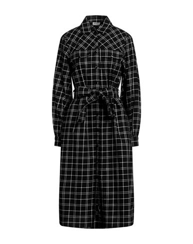 Liu •jo Woman Midi Dress Black Size 6 Cotton, Polyamide, Polyester
