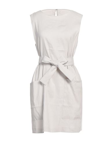 Fabiana Filippi Woman Mini Dress Light Grey Size 10 Linen, Cotton, Elastane