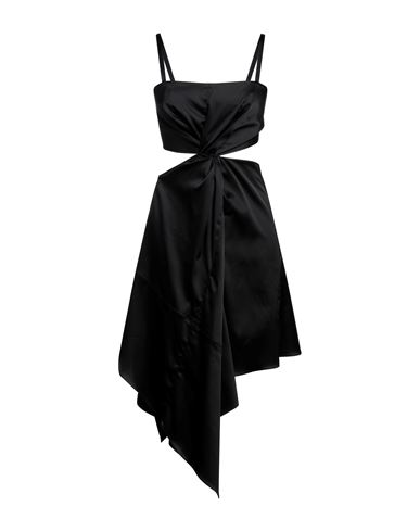 Jw Anderson Woman Midi Dress Black Size 4 Acetate, Polyamide, Elastane