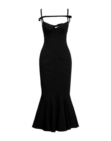 Attico The  Woman Midi Dress Black Size 6 Rayon, Polyamide, Elastane