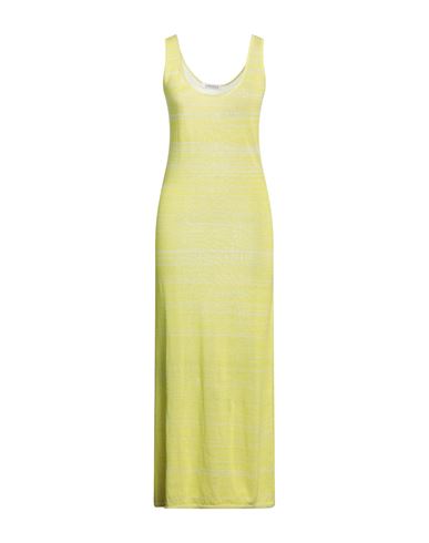 Amotea Woman Maxi Dress Light Yellow Size 4 Linen, Polyamide