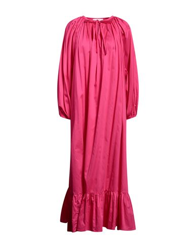 The Malama Studio Woman Maxi Dress Fuchsia Size Onesize Cotton In Pink