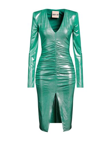 Aniye By Woman Midi Dress Green Size 6 Polyester, Elastane