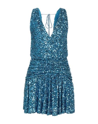 Aniye By Woman Mini Dress Azure Size 6 Polyester, Elastane In Blue