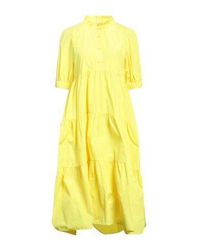 Shop Philosophy Di Lorenzo Serafini Woman Midi Dress Yellow Size 6 Polyester