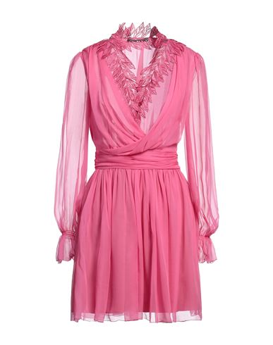 Alberta Ferretti Woman Mini Dress Fuchsia Size 2 Silk, Polyester In Pink