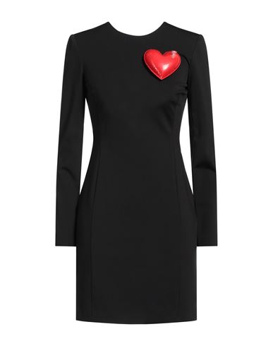 Moschino Woman Mini Dress Black Size 10 Viscose, Polyamide, Elastane
