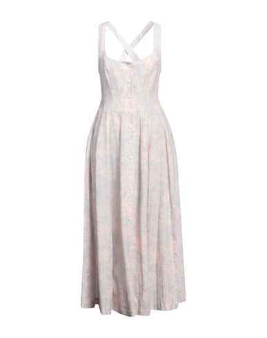 Philosophy Di Lorenzo Serafini Woman Maxi Dress Light Pink Size 8 Linen, Cotton