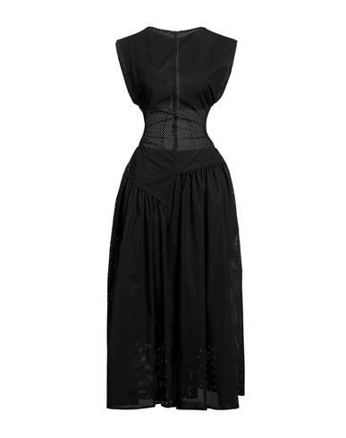 Philosophy Di Lorenzo Serafini Woman Maxi Dress Black Size 8 Cotton, Elastane
