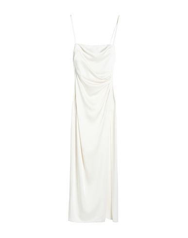 Act N°1 Woman Midi Dress Ivory Size 0 Acetate, Viscose In White