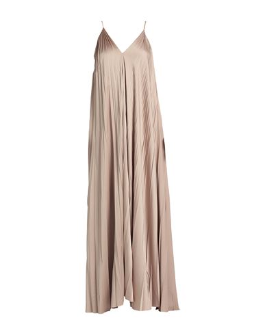 Fabiana Filippi Woman Maxi Dress Sand Size 6 Polyester, Acetate, Silk In Beige