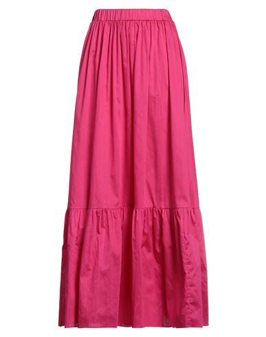 The Malama Studio Woman Maxi Skirt Fuchsia Size Onesize Cotton In Pink