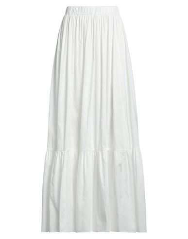 The Malama Studio Woman Maxi Skirt White Size Onesize Cotton