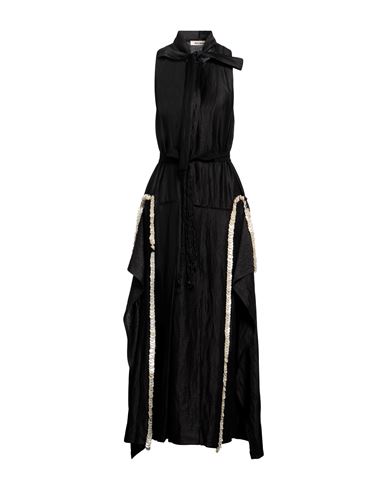 Wales Bonner Desert Sleeveless Midi Dress In Black